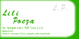 lili pocza business card